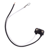 A46PB_OPTRONICS A46PB Straight 2-Wire Pigtail with PL-10 Plug 6in. Leads 4.25mm Eyelet on Ground Wire